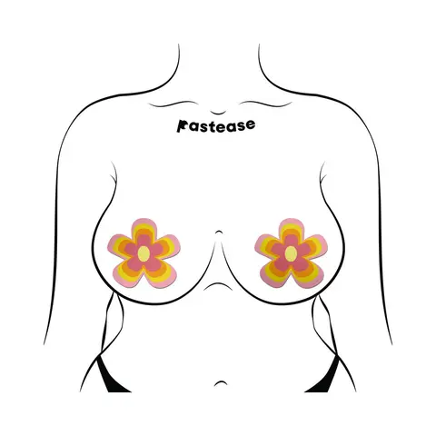 Pastease Groovy Flower Pasties in Pink Lemonade