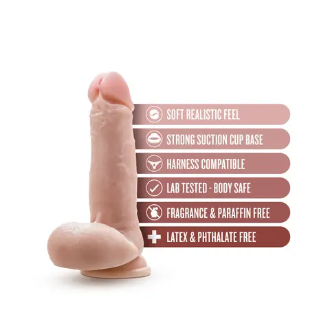 Dr. Skin Dr. Paul 7.25 in. Dildo with Balls in Beige