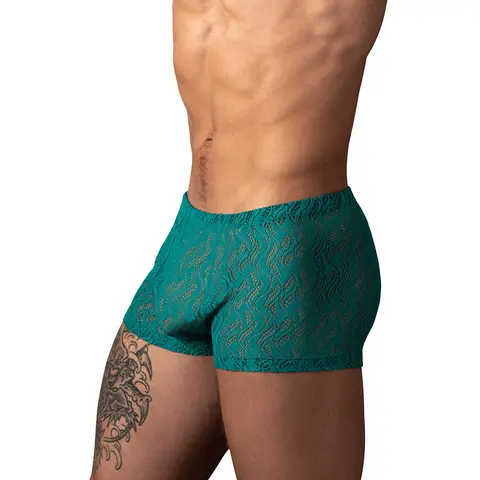 Male Power Ripple Pouch Short Teal M