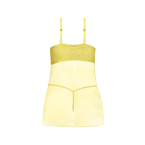 Magic Silk Daffodil Dreams Babydoll & G-Set Yellow S/M