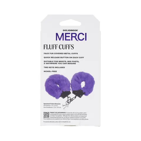 Merci Fluff Cuffs in Violet