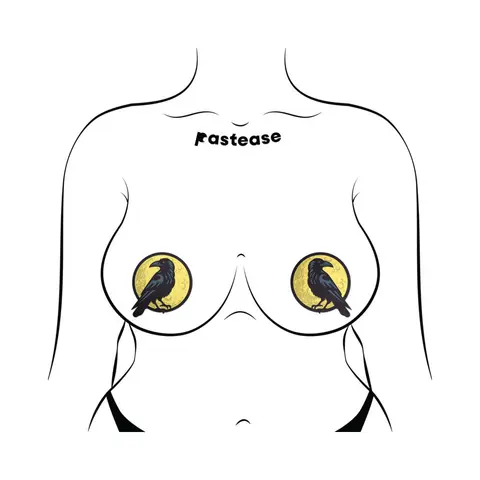 Pastease Black Raven & Full Moon Breast Pasties