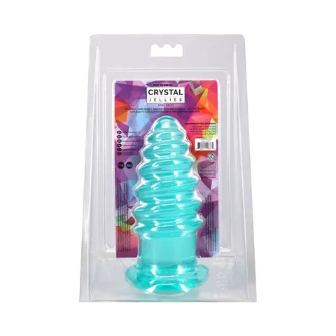 Crystal Jellies Anal Twist 7 in. in Teal