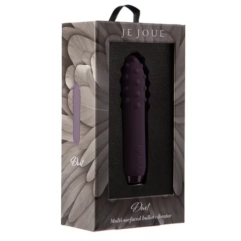 Je Joue Duet Rechargeable Silicone Multi-Surfaced Bullet Vibrator in Purple