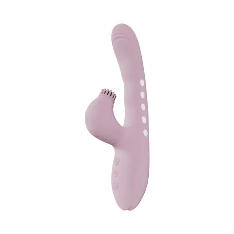 VIVE Andria LED G-Spot Vibrating and Tap Clit Stimulator in Pink