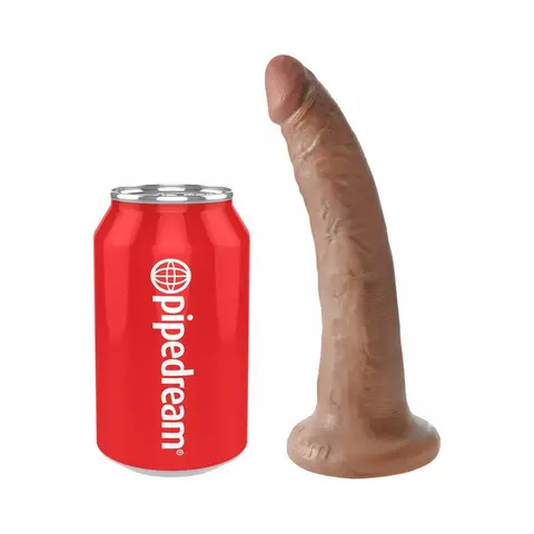 King Cock 7 in. Cock Realistic Dildo With Suction Cup in Tan
