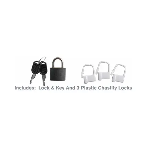 Fantasy C-Ringz Extreme Silicone Cock Blocker Locking Chastity Cage Black