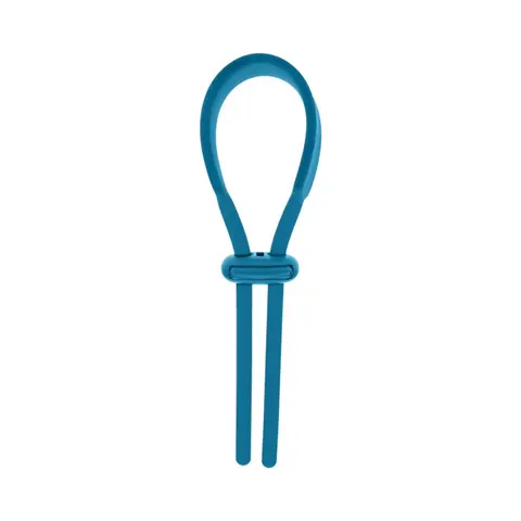 LEVELZ Wide Adjustable Silicone Lasso Cock Ring 5mm in Teal