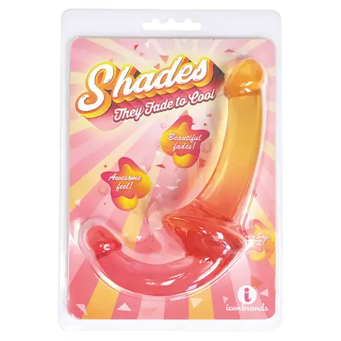 Shades Gradient Strapless Strap-On Pink/Yellow 9.5 in.