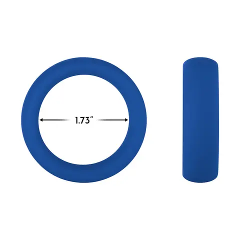 Forto F-64 Wide Liquid Silicone Cockring Medium in Blue