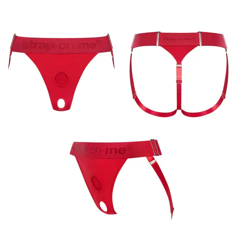 Strap-On-Me Harness Lingerie Unique One Size in Red