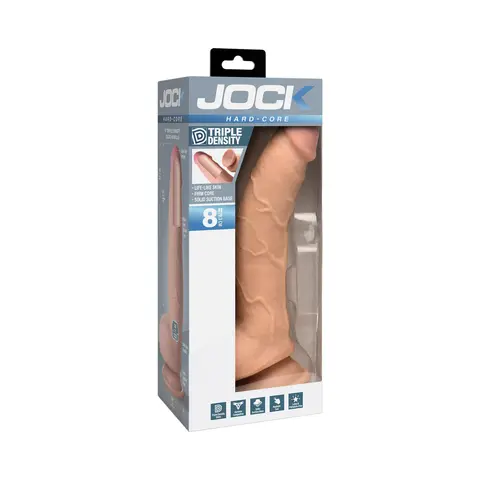 JOCK Hard-Core 8 in. Triple Density Dildo with Balls