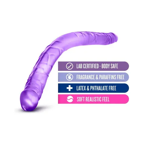 B Yours 16 in. Double Dildo in Purple