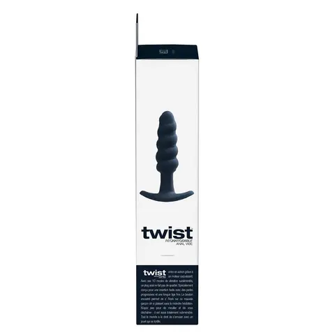 VeDO Twist Rechargeable Silicone Vibrating Anal Plug in Black