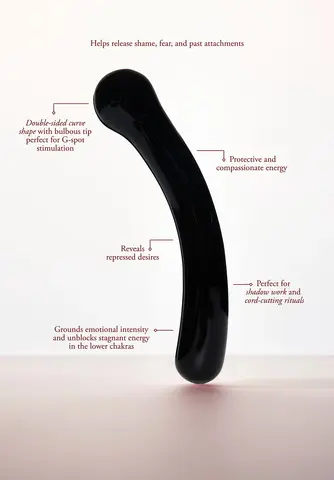 Chakrubs Xaga Curve Obsidian Wand
