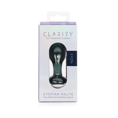Clarity Utopian Halite Noir Glass Plug
