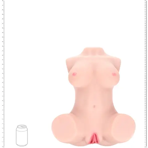 Xkin Bodyforms Ava Monroe Dual Entry Vibrating Masturbator with Interchangeable Sleeve Beige