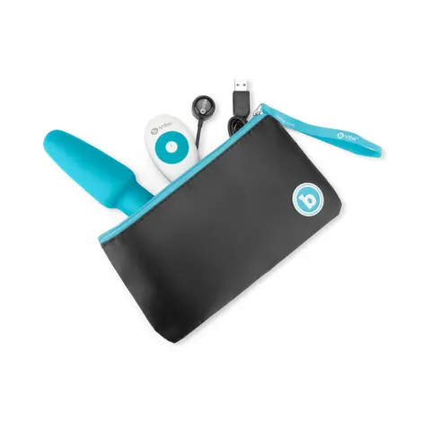b-Vibe Rimming 2 Rotating and Vibrating Remote Control Plug in Teal