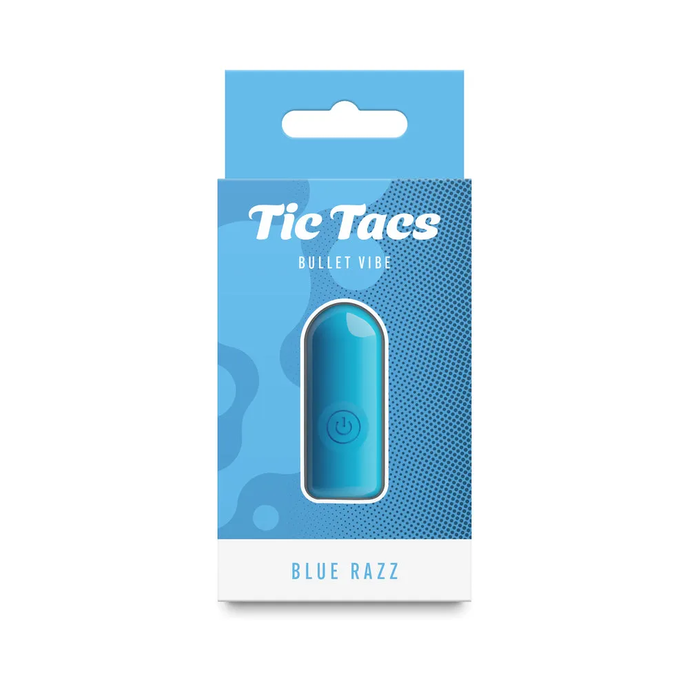 Tic Tac Blue Razz Silicone Bullet Vibe Blue