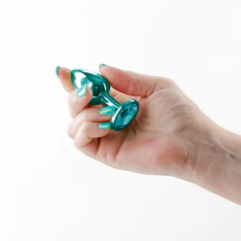 Rear Assets Metal Anal Plug Small in Teal