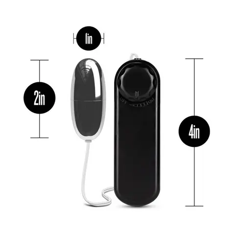 B Yours Silver Power Bullet Remote-Controlled Egg Vibrator Black