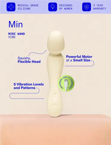 Dame Min Mini Wand Vibrator Butter