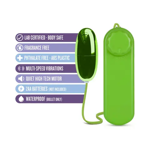 B Yours Power Bullet Remote-Controlled Egg Vibrator Lime