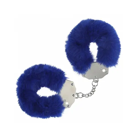 Ouch! Heavy-Duty Fluffy Handcuffs in Navy