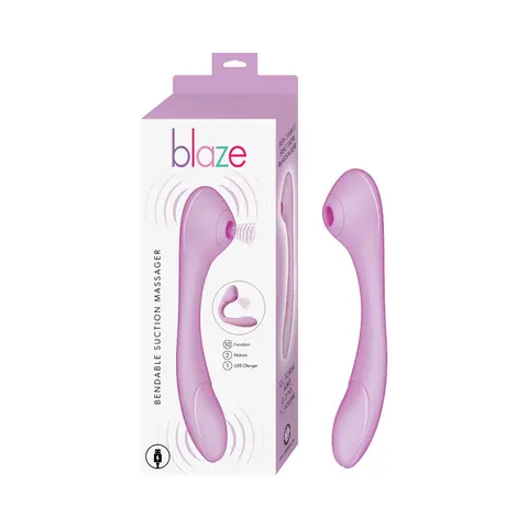 Blaze Bendable Suction Massager in Lavender