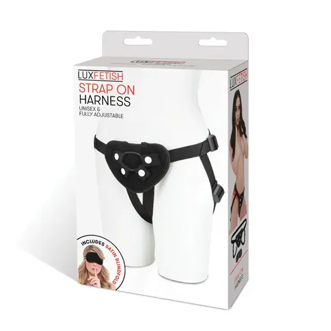 Lux Fetish Neoprene Strap-On Harness in Black