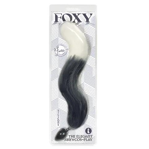 Foxy Silicone Tail Butt Plug Silver