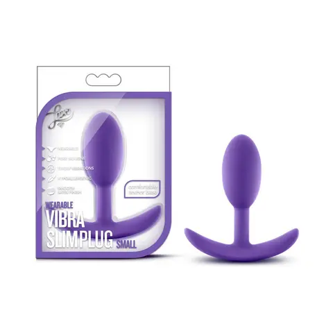 Luxe Wearable Vibra Slim Plug Small in Purple