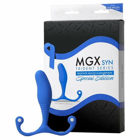 Aneros Trident Series MGX Syn Prostate Stimulator Special Edition in Blue