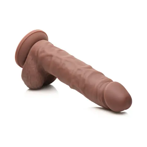 Easy Riders 7 in. Silicone Dildo with Balls in Dark