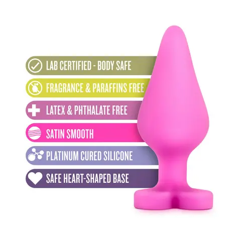 Play with Me Naughty Candy Hearts 'Be Mine' Anal Plug Pink