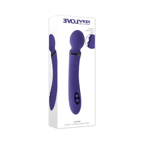 Evolved Shiver Silicone Rechargeable Purple