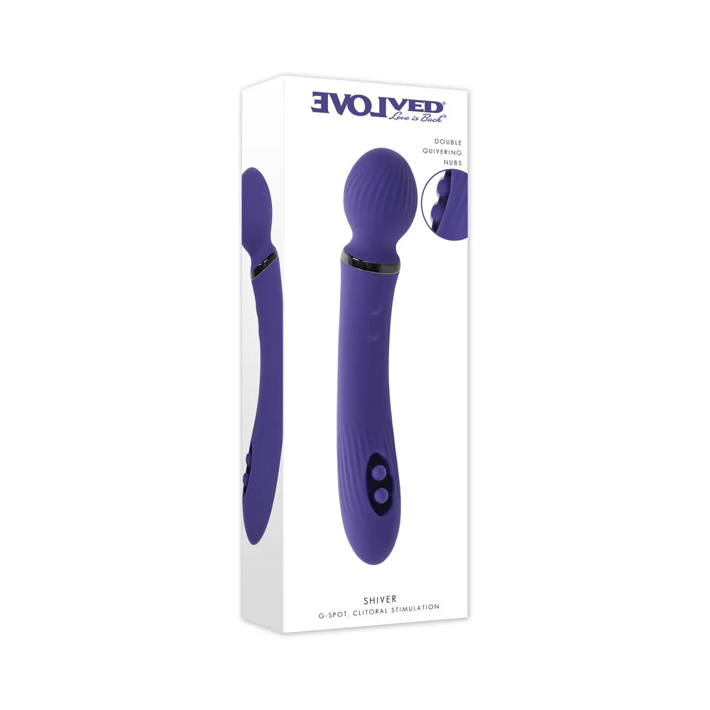 Evolved Shiver Silicone Rechargeable Purple