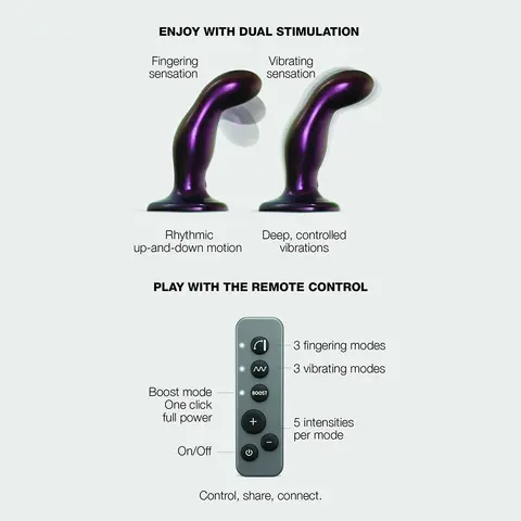 Strap-On-Me Fingering & Vibrating Dildo M in Purple