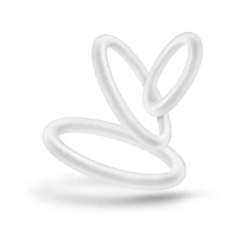 Performance VS4 Pure Premium Silicone Cockrings 3-Pack Set in White