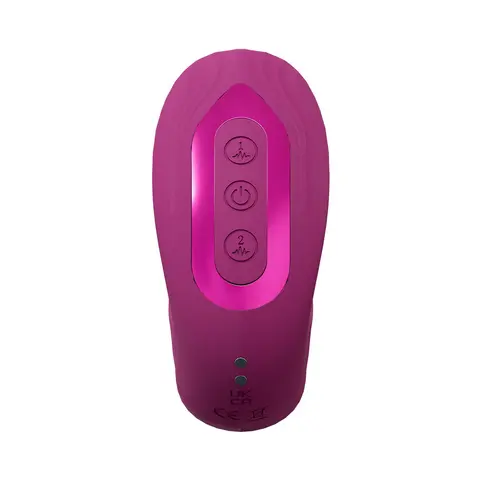 VIVE YUNA Rechargeable Dual Motor Airwave Vibrator with G-Spot Flapping Stimulator Pink