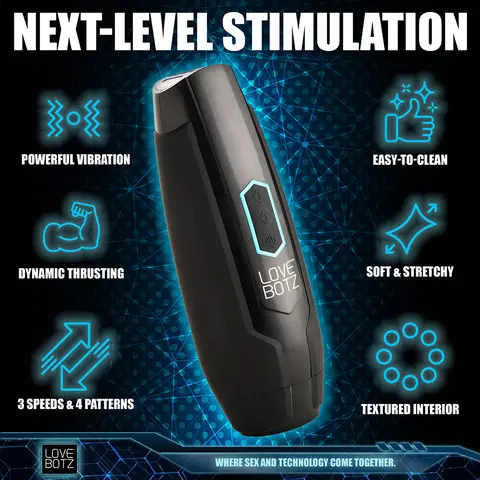 LoveBotz The Milker Max 14X Thrusting & Vibrating Masturbator