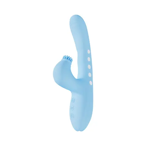 VIVE Andria LED G-Spot Vibrating and Tap Clit Stimulator in Blue