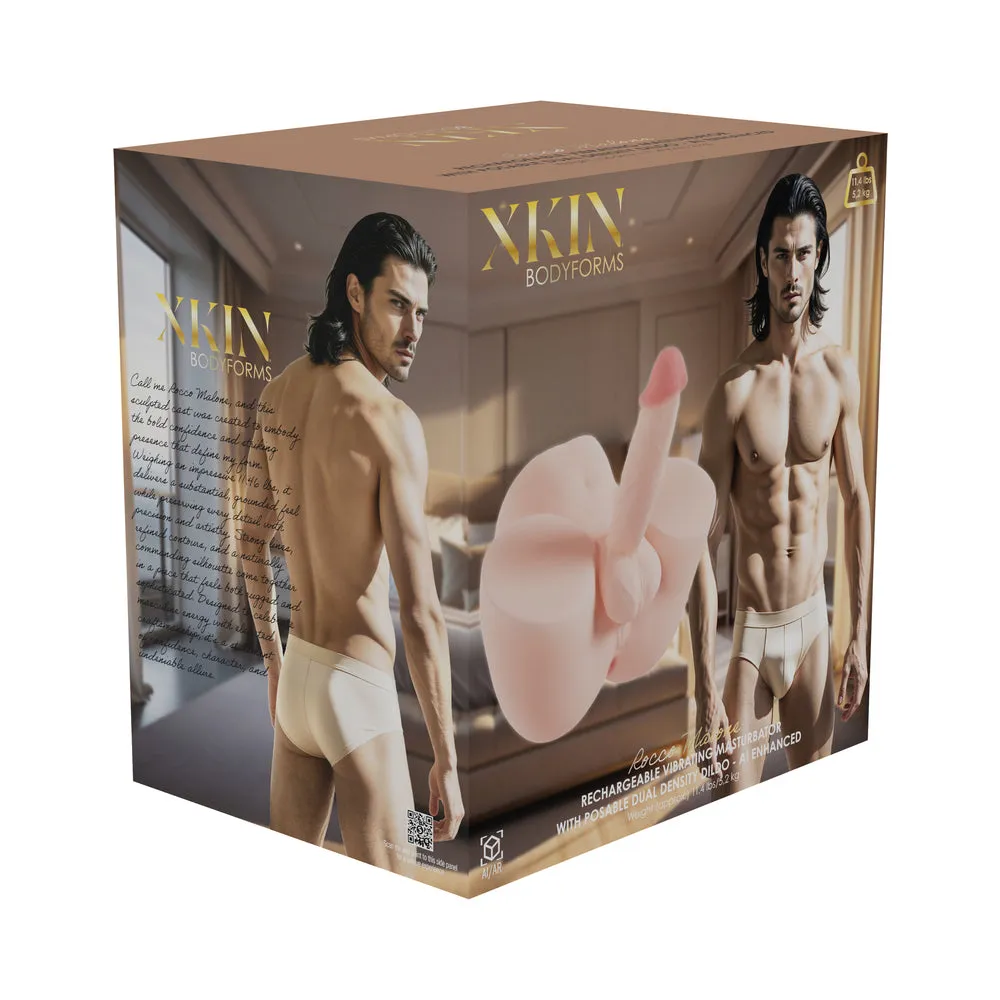 XKIN Body-Forms Rocco Malone Dual Density Penis with Vibrating Bullet