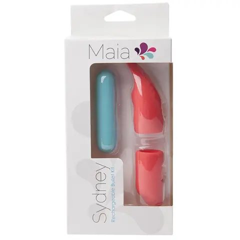 Maia Sydney Rechargeable Mini Bullet With 2 Sleeves Teal