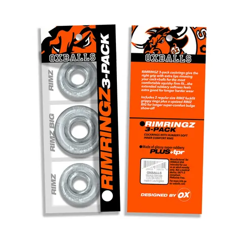 Oxballs Rimringz Multi Size 3-Pack in Clear