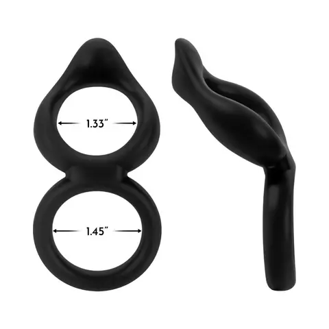 Forto F-88 Liquid Silicone Cock & Ball Ring in Black