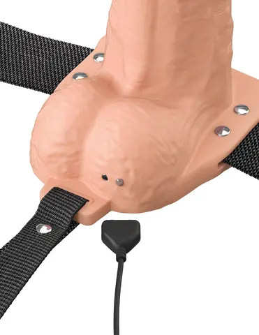 Fantasy X-Tensions Elite Vibrating Hollow Silicone Strap-On 7 in. in Light