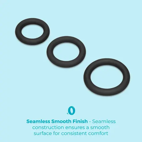 b-Vibe Snug Ring Swole 3-Pack Snug Fit Thick Silicone C-Ring