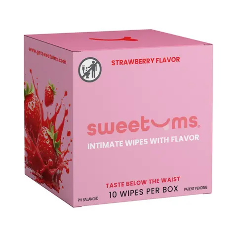 Sweetums Intimate Wipes Strawberry Flavor 10-Pack