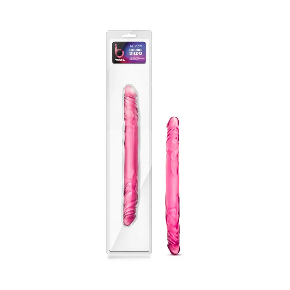 B Yours 14 in. Double Dildo in Pink